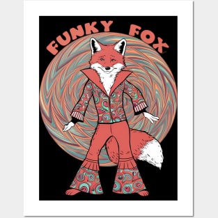 Cool disco dancer funky fox Posters and Art